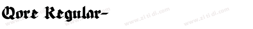 Qore Regular字体转换